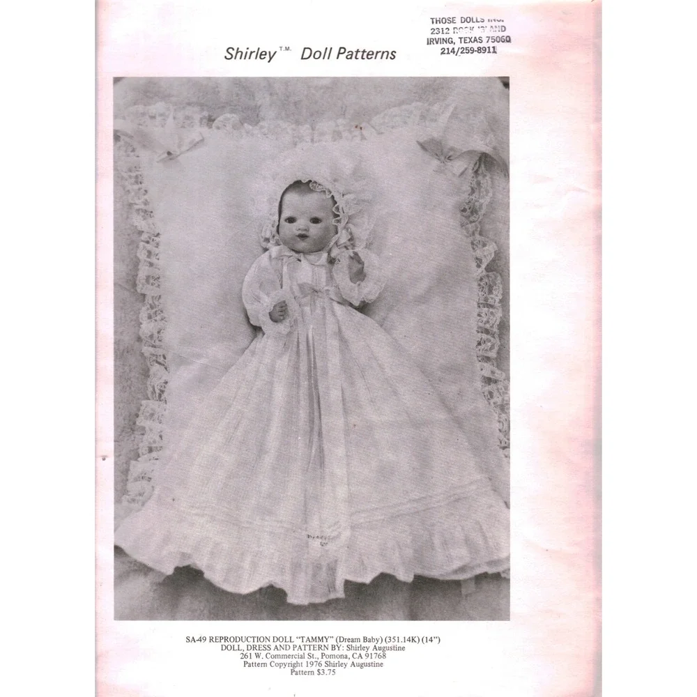 Vintage 1976 Shirley Doll Patterns SA-49 Tammy Dream Baby 14